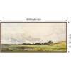 image:imageKate and Laurel Framed Canvas Wall Art Print Sheep Grazing By The Coast by Henry Andrew Harper by Nostalgia Prints 40 x 18 Sylvie Walnut Frame Traditional Landscape Art for Wall Decor