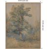 image:imageKate and Laurel Framed Canvas Wall Art Print Sketch of a Tree Ladislav Mednyanszky by Nostalgia Prints 32 x 42 Sylvie Beaded Rustic Natural Frame Traditional Landscape Art for Wall Decor