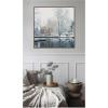image:imageKate and Laurel Framed Canvas Wall Art Print Snow Covered Punts on the River Cam by Laura Evans 30 x 30 Sylvie Dark Gold Frame Traditional Landscape Art for Wall Decor
