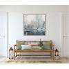 image:imageKate and Laurel Framed Canvas Wall Art Print Snow Covered Punts on the River Cam by Laura Evans 30 x 30 Sylvie Dark Gold Frame Traditional Landscape Art for Wall Decor