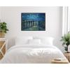 image:imageKate and Laurel Framed Canvas Wall Art Print Starry Night Over the Rhone 1888 Vincent van Gogh by Nostalgia Prints 38 x 28 Sylvie Beaded Black Frame Traditional Landscape Art for Wall Decor