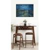 image:imageKate and Laurel Framed Canvas Wall Art Print Starry Night Over the Rhone 1888 Vincent van Gogh by Nostalgia Prints 38 x 28 Sylvie Beaded Black Frame Traditional Landscape Art for Wall Decor