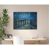 image:imageKate and Laurel Framed Canvas Wall Art Print Starry Night Over the Rhone 1888 Vincent van Gogh by Nostalgia Prints 38 x 28 Sylvie Beaded Black Frame Traditional Landscape Art for Wall Decor