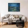 image:imageKate and Laurel Framed Canvas Wall Art Print Starry Night Over the Rhone 1888 Vincent van Gogh by Nostalgia Prints 38 x 28 Sylvie Beaded Black Frame Traditional Landscape Art for Wall Decor