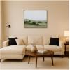 image:imageKate and Laurel Framed Canvas Wall Art Print Stillness in Green by Amy Lighthall 42 x 32 Sylvie Walnut Frame Modern Contemporary Landscape Art for Wall Decor