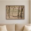 image:imageKate and Laurel Framed Canvas Wall Art Print The Lake by Donald Shaw MacLaughlan by The Smithsonian American Art Museum 24 x 18 Sylvie Walnut Frame Vintage Landscape Art for Wall Decor