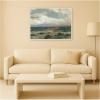 image:imageKate and Laurel Framed Canvas Wall Art Print The North Sea by Olga Wisinger Florian by Nostalgia Prints 42 x 32 Sylvie Beaded White Frame Coastal Landscape Art for Wall Decor