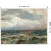 image:imageKate and Laurel Framed Canvas Wall Art Print The North Sea by Olga Wisinger Florian by Nostalgia Prints 42 x 32 Sylvie Beaded White Frame Coastal Landscape Art for Wall Decor