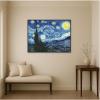 image:imageKate and Laurel Framed Canvas Wall Art Print The Starry Night Vincent van Gogh by The Art Institute of Chicago 42 x 32 Sylvie Beaded Black Frame Modern Contemporary Landscape Art for Wall Decor