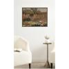 image:imageKate and Laurel Framed Canvas Wall Art Print Village Garden by Jan Stanislawski by Nostalgia Prints 24 x 18 Sylvie Walnut Frame Traditional Landscape Art for Wall Decor