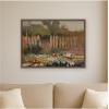 image:imageKate and Laurel Framed Canvas Wall Art Print Village Garden by Jan Stanislawski by Nostalgia Prints 24 x 18 Sylvie Walnut Frame Traditional Landscape Art for Wall Decor