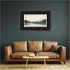 image:imageKate and Laurel Framed Wall Art Print Smoke From the City Robert Burns Wilson Blue Faux Mat by Nostalgia Prints 42 x 28 Florence Medium Brown Frame Traditional Landscape Art for Wall Decor