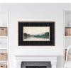 image:imageKate and Laurel Framed Wall Art Print Smoke From the City Robert Burns Wilson Blue Faux Mat by Nostalgia Prints 42 x 28 Florence Medium Brown Frame Traditional Landscape Art for Wall Decor
