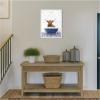 image:imageKate and Laurel Highland Cow in Eclectic Blue Bathtub Framed Canvas Wall Art by Amy Peterson 18 x 24 Sylvie White Whimsical Animals Bathroom Humor Art for Wall Decor Living Room Bedroom