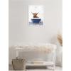 image:imageKate and Laurel Highland Cow in Eclectic Blue Bathtub Framed Canvas Wall Art by Amy Peterson 18 x 24 Sylvie White Whimsical Animals Bathroom Humor Art for Wall Decor Living Room Bedroom