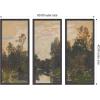 image:imageKate and Laurel Landscape by the River Barycz Adolf Dressier 3 Piece Framed Wall Art Print Set by Nostalgia Prints Dark Bronze Scoop Traditional Landscape Art for Wall Decor