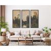 image:imageKate and Laurel Landscape by the River Barycz Adolf Dressier 3 Piece Framed Wall Art Print Set by Nostalgia Prints Dark Bronze Scoop Traditional Landscape Art for Wall Decor