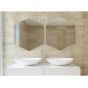 image:imageKate and Laurel McNeer Modern Wall Mirror 22 x 25 Silver Geometric Hexagon Mirror for Wall