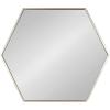 image:imageKate and Laurel McNeer Modern Wall Mirror 22 x 25 Silver Geometric Hexagon Mirror for Wall