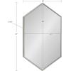 image:imageKate and Laurel McNeer Modern Wall Mirror 31 x 22 Silver Geometric Hexagon Mirror for Wall
