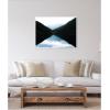 image:imageKate and Laurel Minimalist Mountain Lake Reflection at Sunrise Framed Canvas Wall Art by Michael Schauer 42 x 32 Sylvie White Modern Landscapes Art for Wall Decor Living Room Bedroom