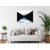 image:imageKate and Laurel Minimalist Mountain Lake Reflection at Sunrise Framed Canvas Wall Art by Michael Schauer 42 x 32 Sylvie White Modern Landscapes Art for Wall Decor Living Room Bedroom