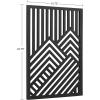 image:imageKate and Laurel Montour Modern Art Plaque Set 2 Piece 16x24 Black Contemporary Carved Geometric Wall Art Home Decor for Display
