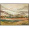 image:imageKate and Laurel Mountainscape Horizontal Framed Canvas Wall Art by Annie Quigley 42 x 32 Sylvie Walnut Farmhouse Landscapes Art for Wall Decor Living Room Bedroom