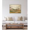 image:imageKate and Laurel Mountainscape Horizontal Framed Canvas Wall Art by Annie Quigley 42 x 32 Sylvie Walnut Farmhouse Landscapes Art for Wall Decor Living Room Bedroom