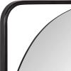 image:imageKate and Laurel Nobles Modern Square Mirror 24 x 24 Black Decorative Square Wall Decor with an Inset Round Mirror
