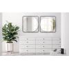 image:imageKate and Laurel Nobles Modern Square Mirror 24 x 24 Black Decorative Square Wall Decor with an Inset Round Mirror