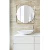 image:imageKate and Laurel Nobles Modern Square Mirror 24 x 24 Gold Decorative Square Wall Decor with an Inset Round Mirror