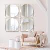 image:imageKate and Laurel Nobles Modern Square Mirror 24 x 24 Gold Decorative Square Wall Decor with an Inset Round Mirror