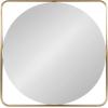 image:imageKate and Laurel Nobles Modern Square Mirror 24 x 24 Gold Decorative Square Wall Decor with an Inset Round Mirror