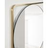 image:imageKate and Laurel Nobles Modern Square Mirror 24 x 24 Gold Decorative Square Wall Decor with an Inset Round Mirror