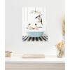 image:imageKate and Laurel Penguins in Blue Bathtub on Checker Floor Framed Canvas Wall Art by Amy Peterson 18 x 24 Sylvie White Whimsical Animals Bathroom Art for Wall Decor Living Room Bedroom