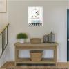 image:imageKate and Laurel Penguins in Blue Bathtub on Checker Floor Framed Canvas Wall Art by Amy Peterson 18 x 24 Sylvie White Whimsical Animals Bathroom Art for Wall Decor Living Room Bedroom