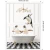 image:imageKate and Laurel Penguins in Lux Bathtub Framed Canvas Wall Art by Amy Peterson 18 x 24 Sylvie White Whimsical Animals Bathroom Art for Wall Decor Living Room Bedroom