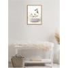 image:imageKate and Laurel Penguins in Spring Bathtub Framed Canvas Wall Art by Amy Peterson 18 x 24 Sylvie Natural Whimsical Animals Bathroom Art for Wall Decor Living Room Bedroom