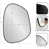 image:imageKate and Laurel Ponder Modern Irregular Wall Mirror 22 x 30 Black MidCentury Decorative Wavy Puddle Hanging Mirror for Asymmetrical Home Decor Style