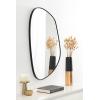 image:imageKate and Laurel Ponder Modern Irregular Wall Mirror 22 x 30 Black MidCentury Decorative Wavy Puddle Hanging Mirror for Asymmetrical Home Decor Style