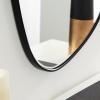image:imageKate and Laurel Ponder Modern Irregular Wall Mirror 22 x 30 Black MidCentury Decorative Wavy Puddle Hanging Mirror for Asymmetrical Home Decor Style