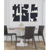 image:imageKate and Laurel Quiet Jungle Canvas Wall Art Set by Kelly Knaga 3 Piece 12 x 28 Black and White Modern Abstract Art for Wall