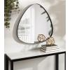 image:imageKate and Laurel Rollo Modern Triangle Mirror 24 x 24 Black Geometric Decorative Mirror for Wall Decor