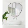 image:imageKate and Laurel Rollo Modern Triangle Mirror 24 x 24 Black Geometric Decorative Mirror for Wall Decor
