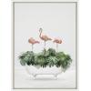 image:imageKate and Laurel Sylvie 3 Flamingos In Vintage Bathtub Framed Canvas Wall Art by Amy Peterson Art Studio 18x24 White Whimsical Animal Art Bathroom Dcor