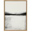 image:imageKate and Laurel Sylvie 646 Charcoal Landscape Framed Canvas Wall Art by Teju Reval of SnazzyHues 18x24 Natural Minimalist Neutral Landscape Art Coastal Wall Dcor
