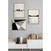 image:imageKate and Laurel Sylvie 646 Charcoal Landscape Framed Canvas Wall Art by Teju Reval of SnazzyHues 18x24 Natural Minimalist Neutral Landscape Art Coastal Wall Dcor
