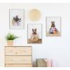 image:imageKate and Laurel Sylvie Beaded Bear On Laundry Pile Scandi Style Vintage Framed Canvas Wall Art by Amy Peterson 18x24 White Modern Fun Animal Laundry Wall Art for Home Dcor