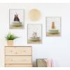 image:imageKate and Laurel Sylvie Beaded Bear and Weasel in Country Cottage Bath Vintage Framed Canvas Wall Art by Amy Peterson 18x24 White Modern Fun Animal Bathtub Wall Art for Home Dcor